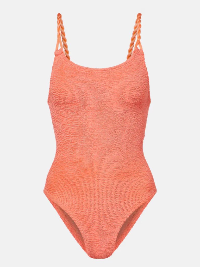 Nwt Hunza G Camille Crinkle One-Piece Swimsuit